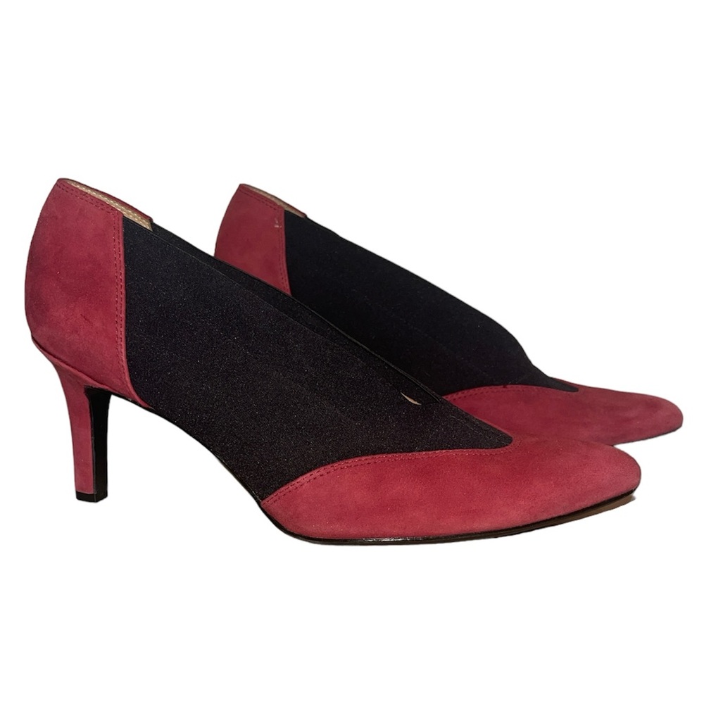 Naturalizer Burgundy/Black suede pumps in size 11 - Picture 2 of 8